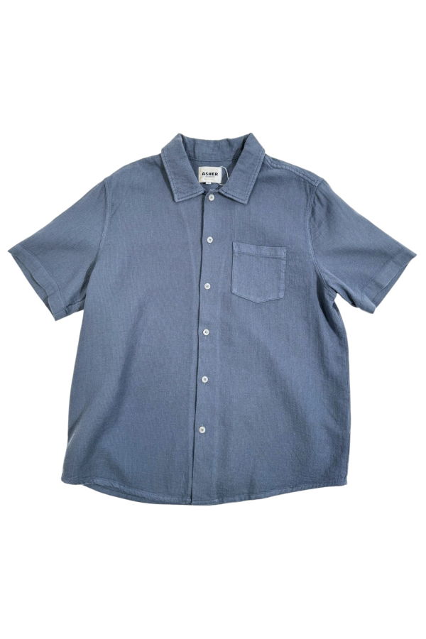 Asher Gary Shirt - Denim Blue