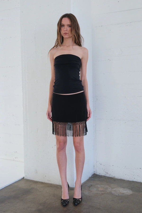 Geel Aria Mini Skirt with Tassels