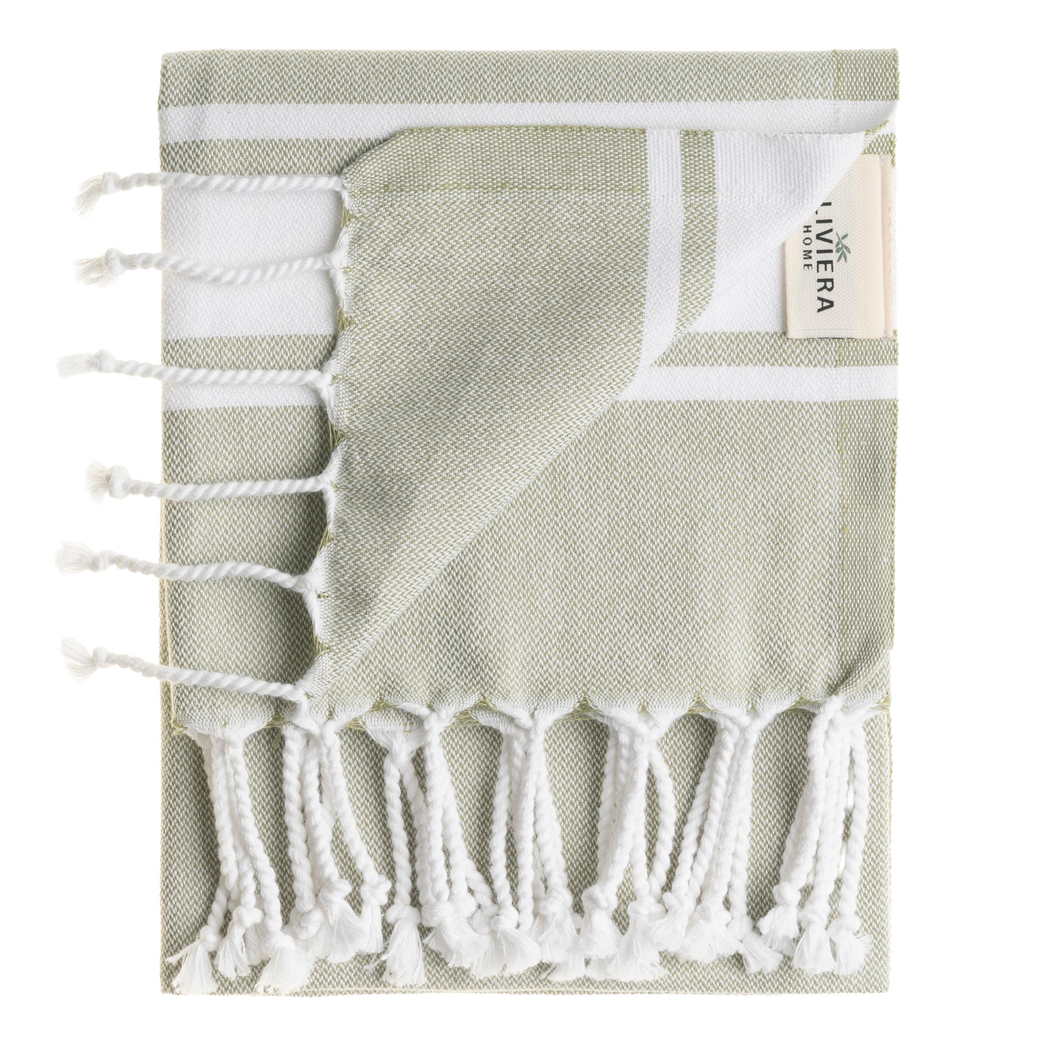 Oliviera Home Mono Stripe Turkish Cotton Hand & Kitchen Towel Bundle ...