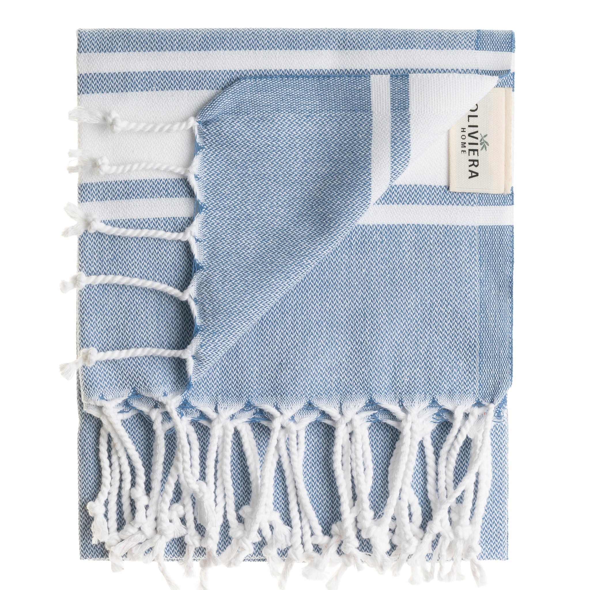 Oliviera Home Mono Stripe Turkish Cotton Hand & Kitchen Towel Bundle ...