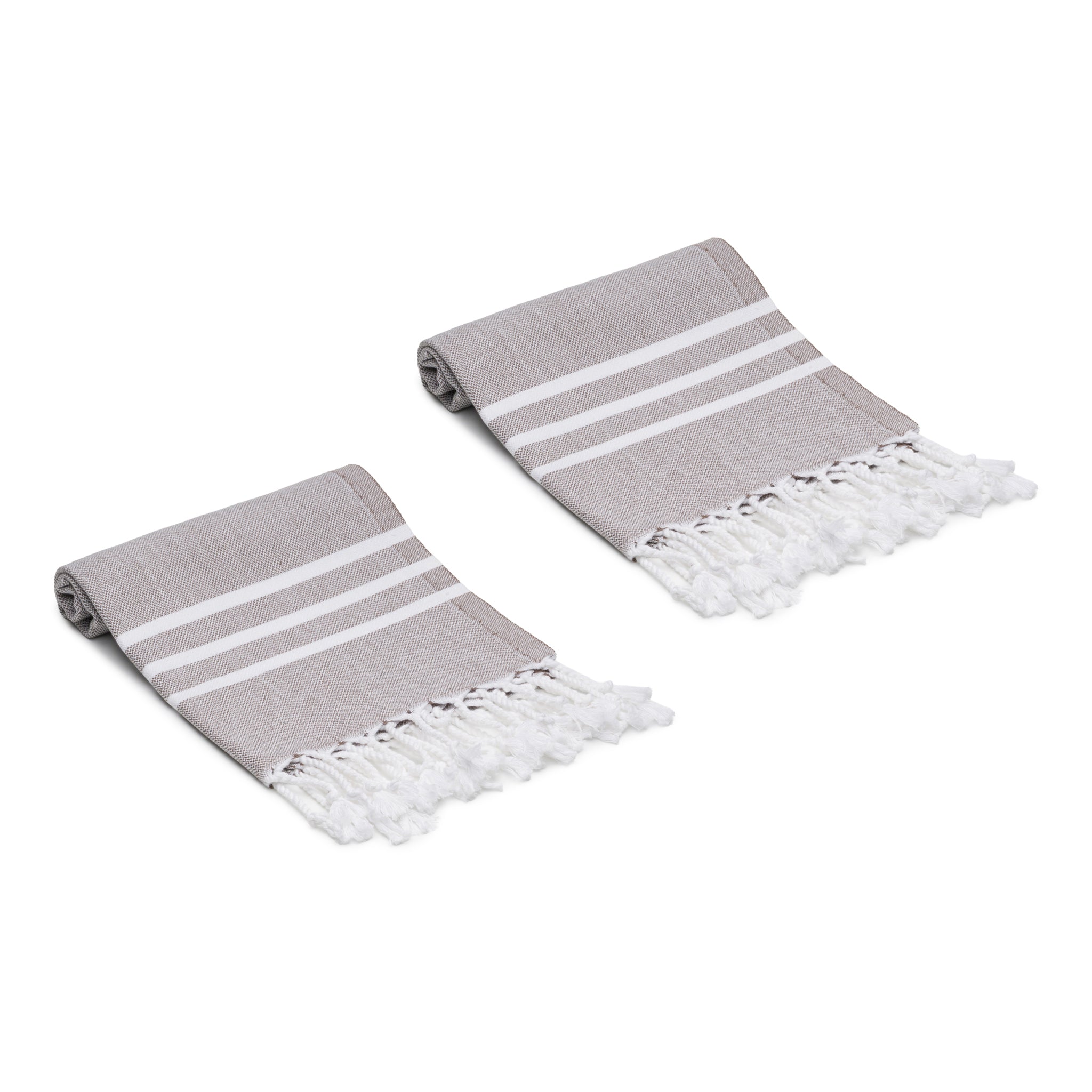 Oliviera Home Trio Stripe Turkish Cotton Hand & Kitchen Towel Bundle ...