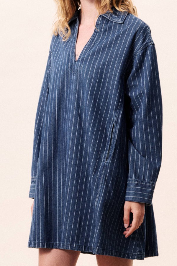 FRNCH Poseidon Dress - Blue Jean