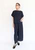 Black Crane Wide Pants w/ Micro Wave Texture - Thumbnail 2