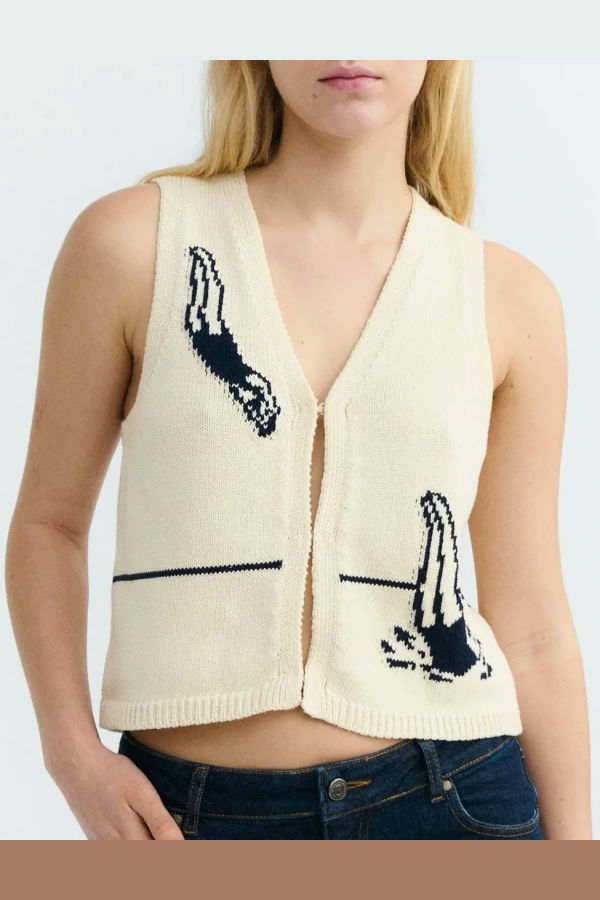 Thinking MU Robbie Swimmers Knitted Vest