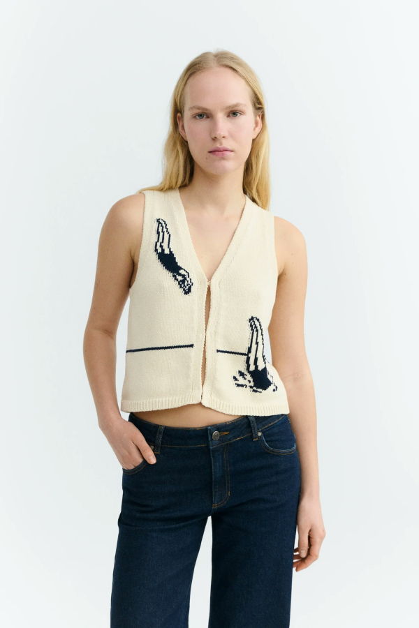 Thinking MU Robbie Swimmers Knitted Vest