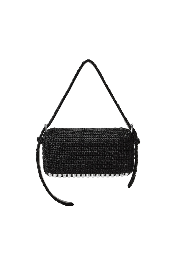 ALEXANDER WANG Ricco Cozy Slim Flap Bag - Black