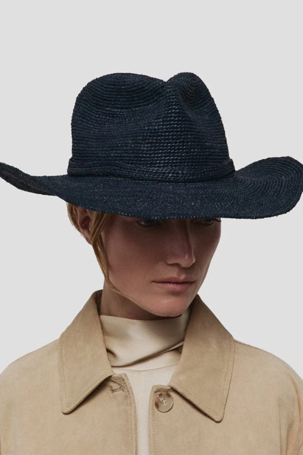 Janessa Leone Sacha Hat - Navy