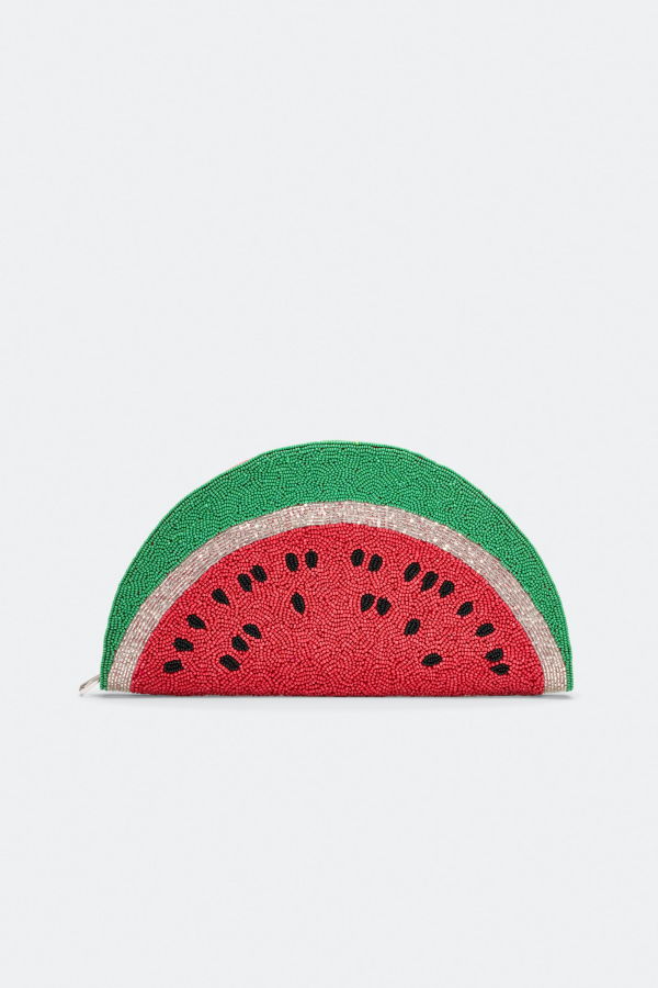 Simon Miller Beaded Lune Clutch - Watermelon