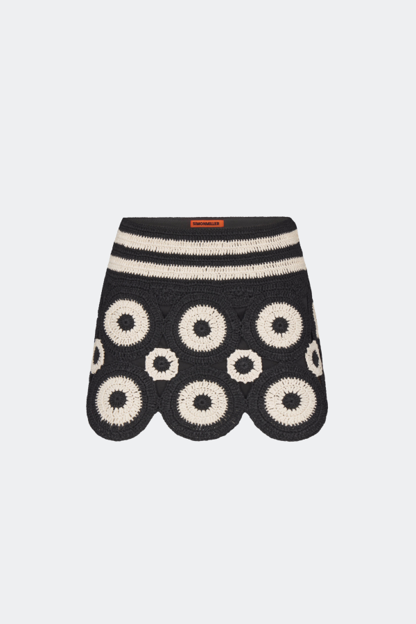 Simon Miller Beep Beep Mini Skirt - Cream/Black