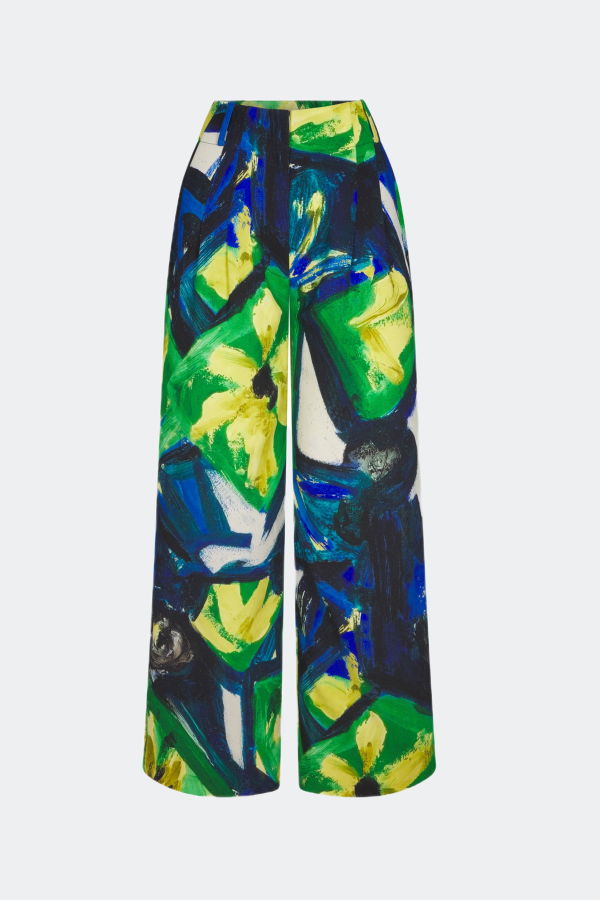 Simon Miller Bloo Crepe Pants - Large Abstract Floral
