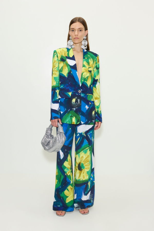 Simon Miller Bloo Crepe Pants - Large Abstract Floral