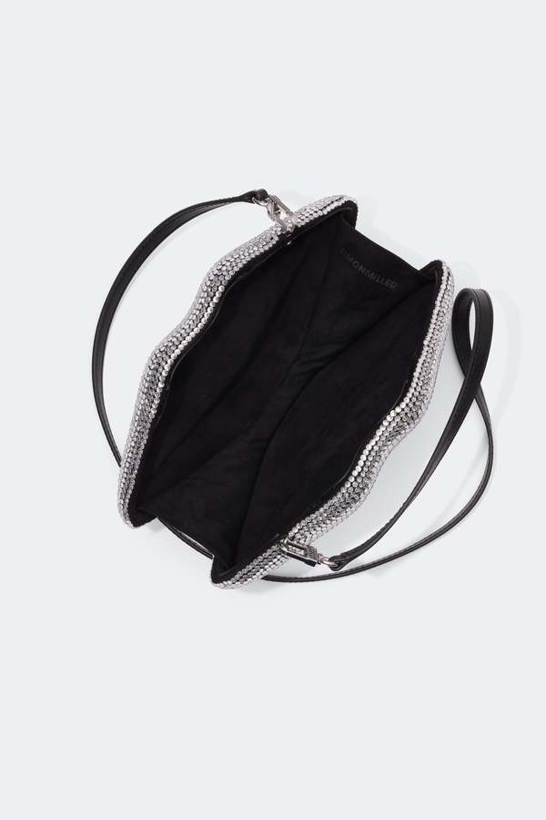 Simon Miller Crystal Lip Clutch - Black/Clear | Garmentory