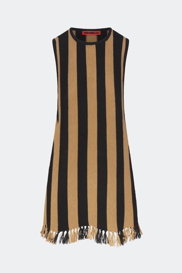 Simon Miller Moji Stripe Tassel Mini Dress