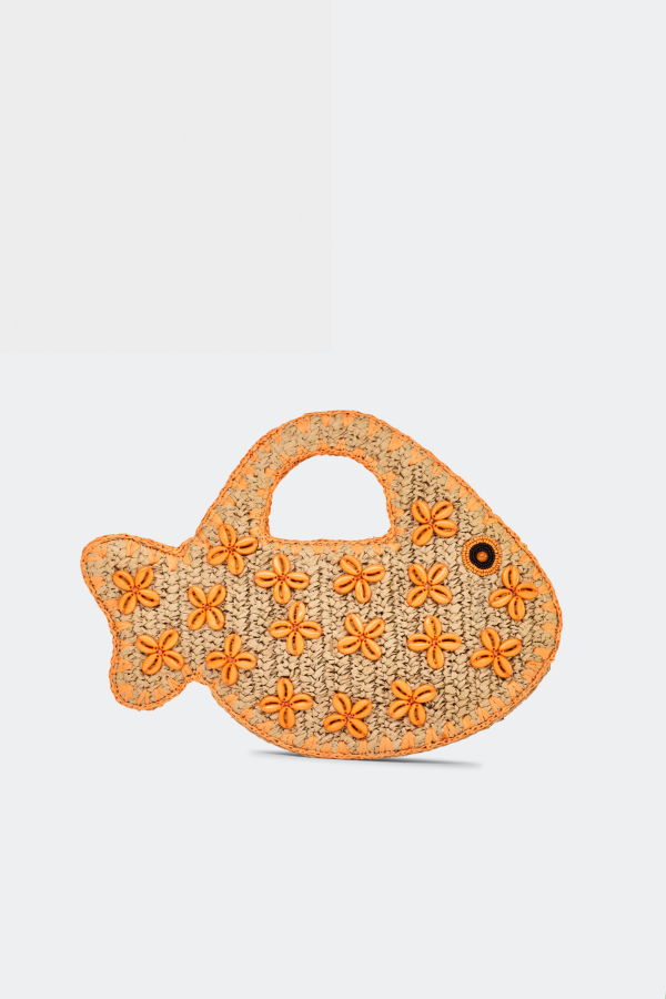 Simon Miller Puka Fish Bag - Natural/Light Orange