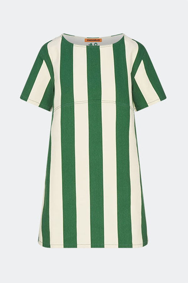 Simon Miller Sahara Short Sleeve Mini Dress - Gummy Green/Ecru