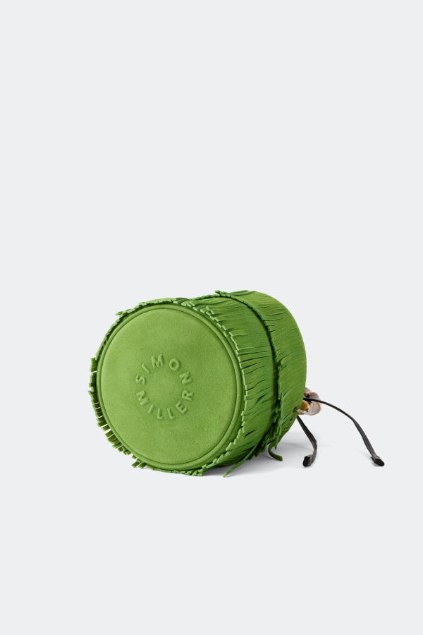 Simon Miller Tiki Fringe Suede Bag - Moss Green