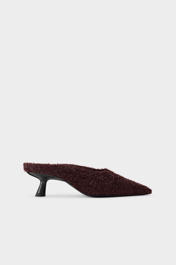 Simon Miller Tinsel Pointed Gala Mule - Chocolate