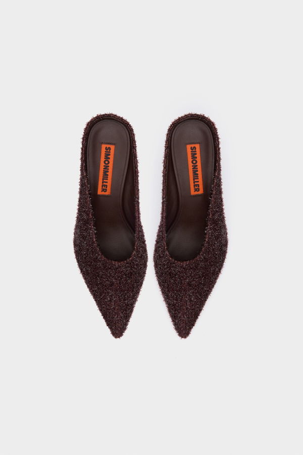 Simon Miller Tinsel Pointed Gala Mule - Chocolate