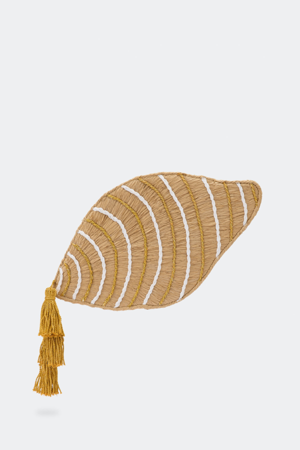 Simon Miller Tulip Shell Clutch - Gold/Natural