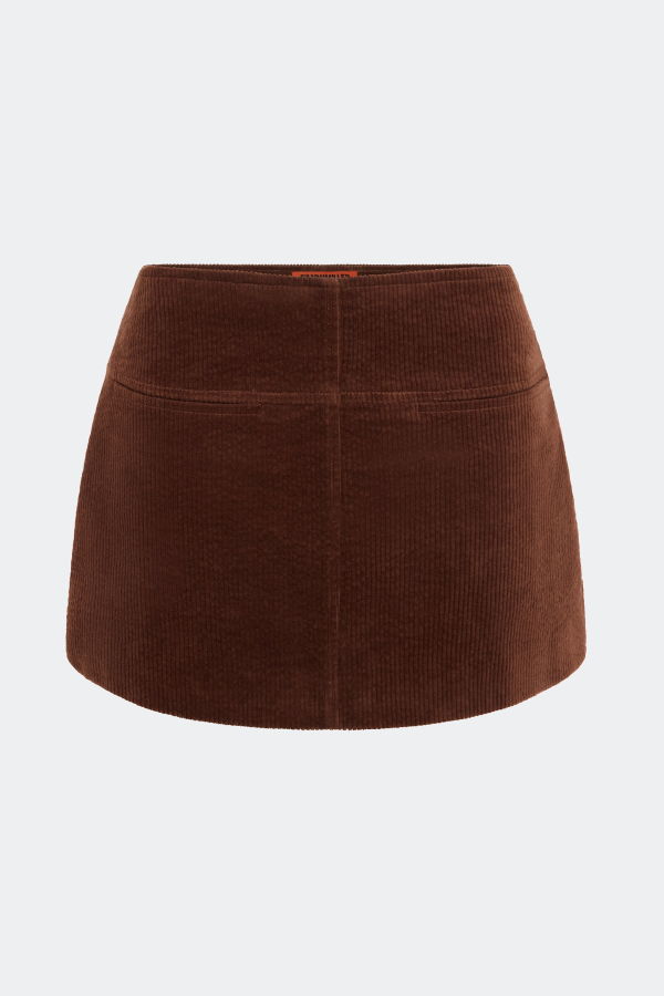 Simon Miller Twiggy Corduroy Mini Skirt - Choco Brown