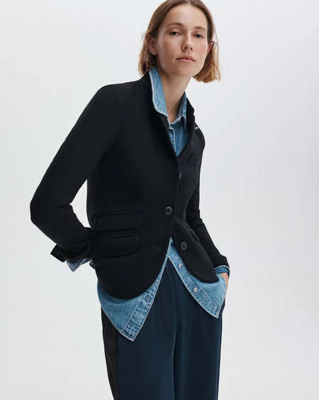 Doublet HALF LOOSE TAILORED JACKET - BLACK | Garmentory