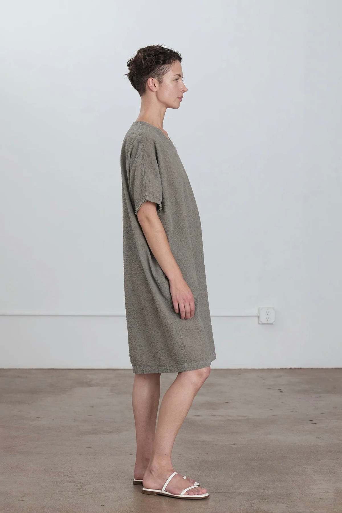 Black Crane V Neck Dress - Image 2 of 5