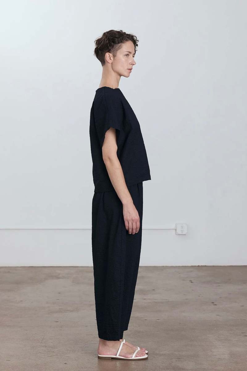 Black Crane Wide Pants