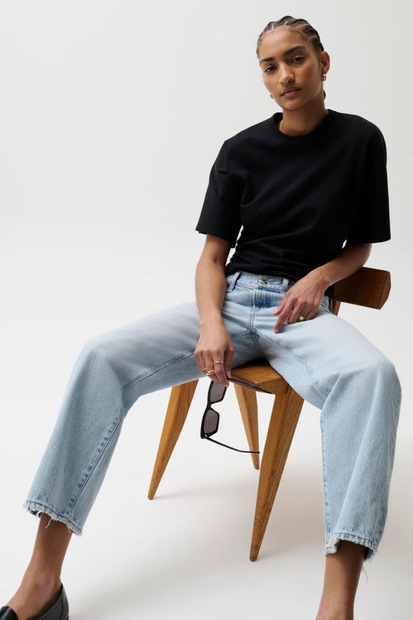 Pistola Lexi Mid Rise Bowed Straight Jeans - Dolce Vita Vintage