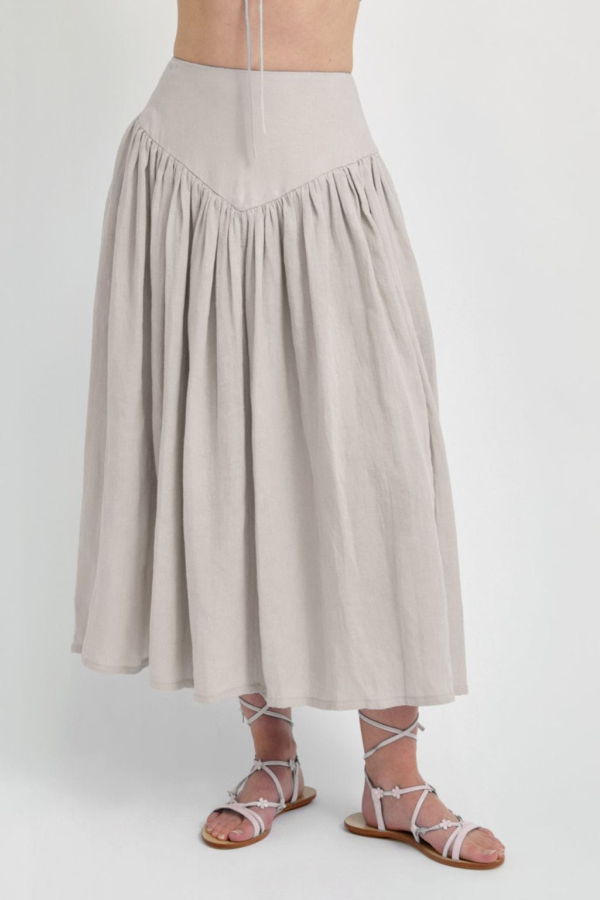 Eliza Faulkner Lucille Skirt - Natural Linen