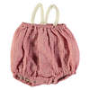 KIDS Pequeno Tocon Baby Muselina Romper - Red Melange - Thumbnail 1
