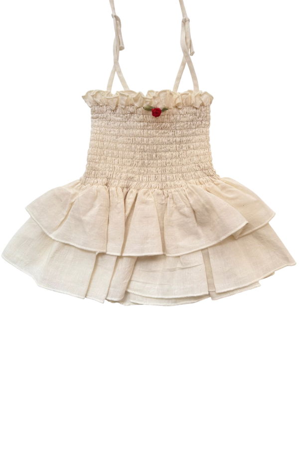 KIDS Pequeno Tocon Baby Volantes Blouse - Cream