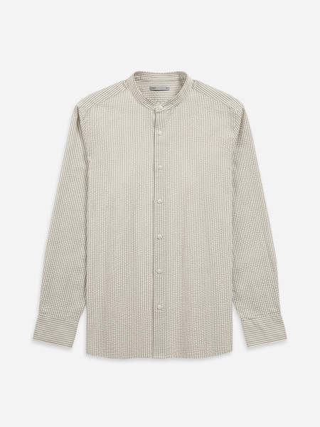 Auralee Washed Finx Twill Stripe Shirt - White Multi | Garmentory