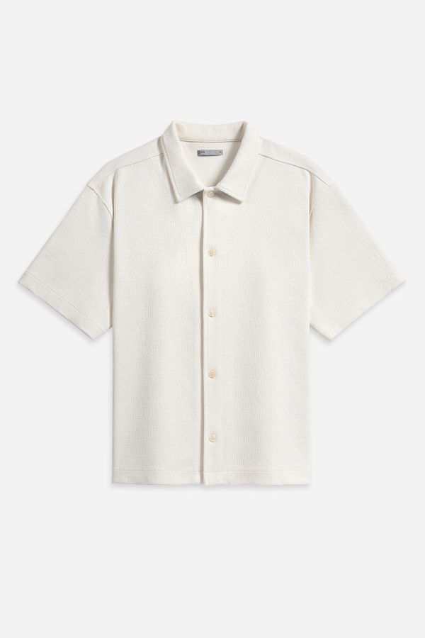 O.N.S Duffy Textured Knit Shirt - Cream