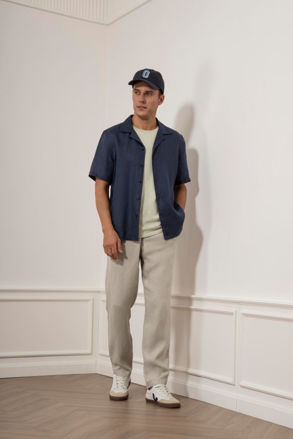 O.N.S Rockaway Linen Shirt - Dk Navy