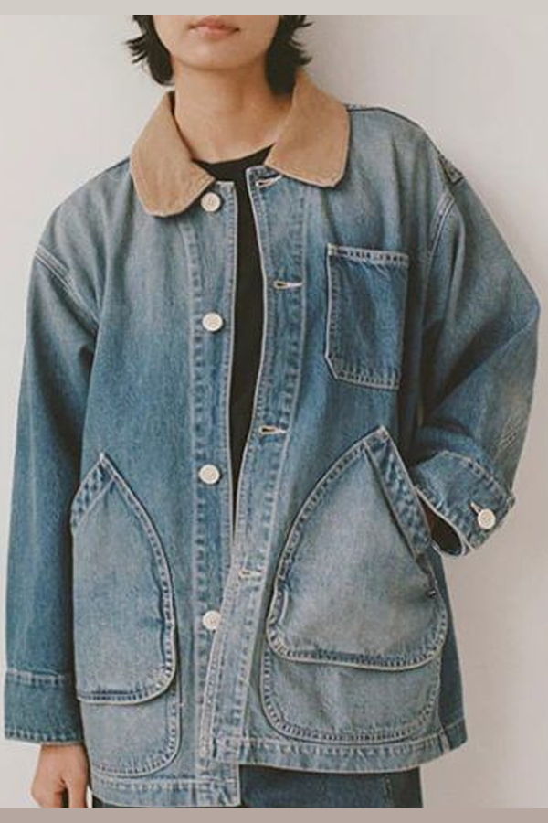 Shaina Mote Painter Coat Denim Jacket - Vintage Indigo