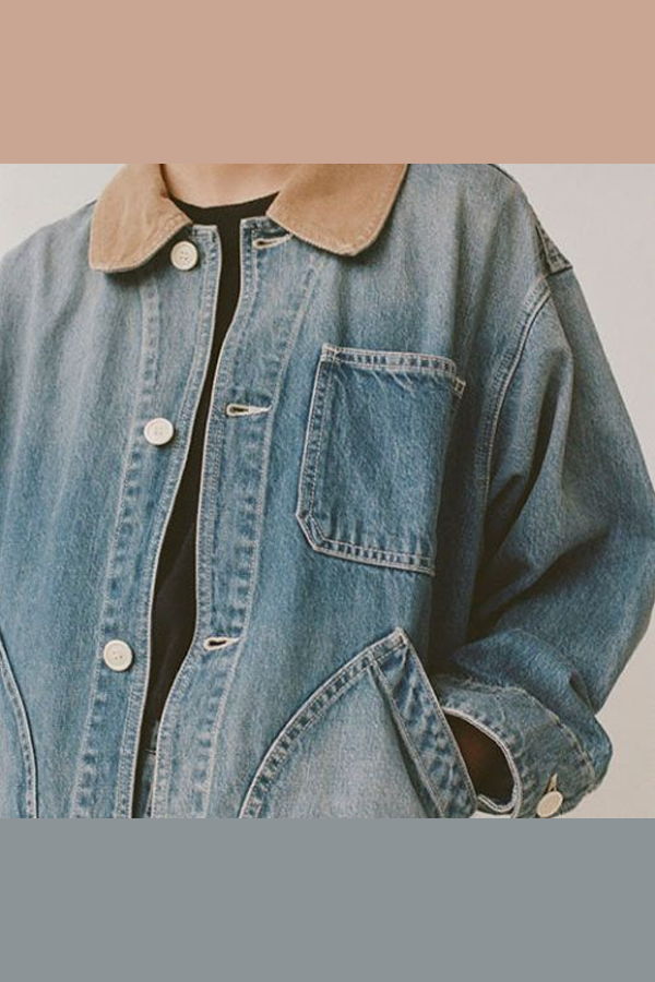 Shaina Mote Painter Coat Denim Jacket - Vintage Indigo