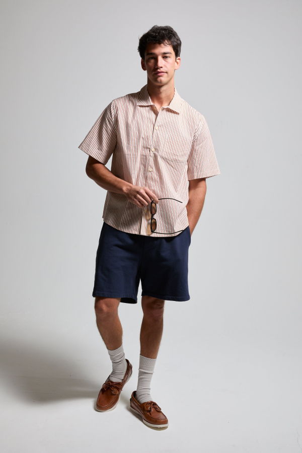 Asher Rick Striped Camp Shirt