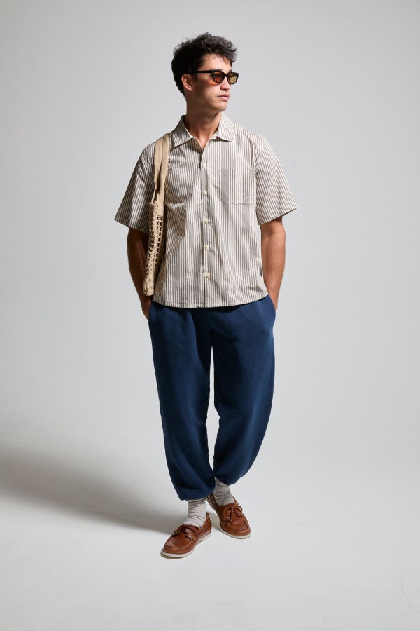 Asher Rick Striped Camp Shirt