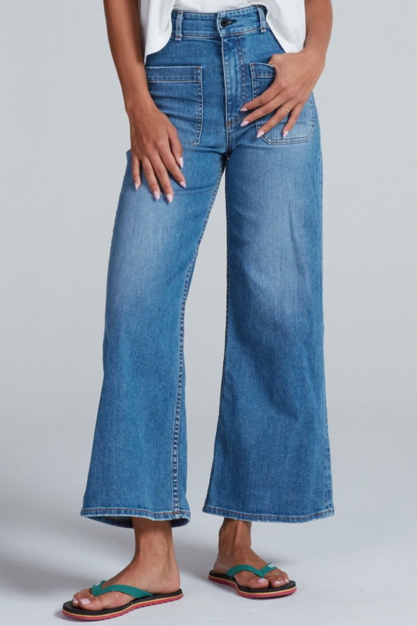 ASKKNY Cropped Sailor Pants - Starboard