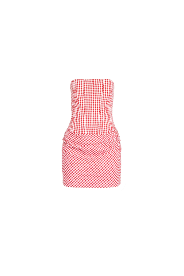 Amanda Uprichard Mariah Dress - Red / White