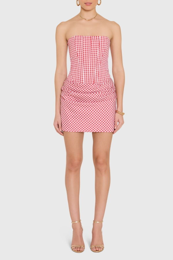 Amanda Uprichard Mariah Dress - Red / White