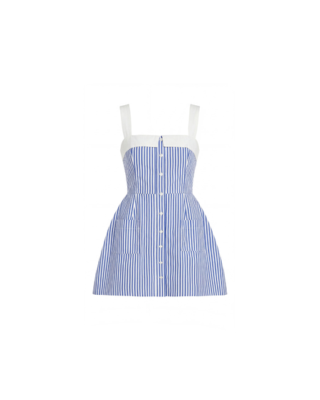 amanda uprichard puzzle dress blue Strapless Mini Puzzle Dress in Black | S main image 1