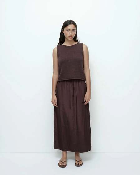 brown velvet slip dress JORDAN Silk Velvet Slip Dress – LAHIVE main image 0