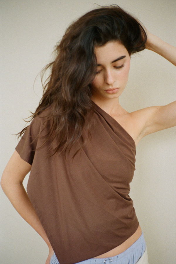 BELLE ANNA Arden Top - Brown