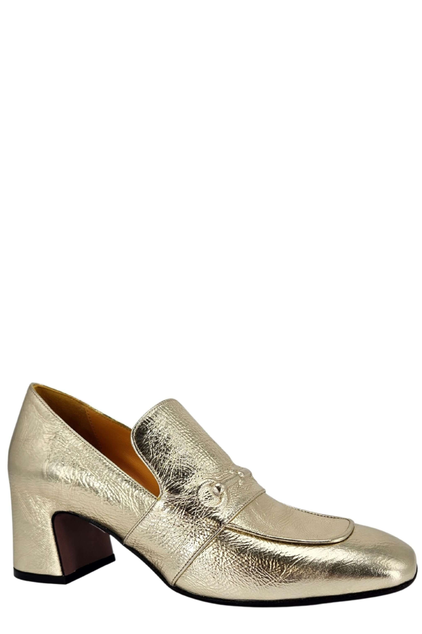 Madison Maison Leather Hidden Bit Heel Loafer - Gold