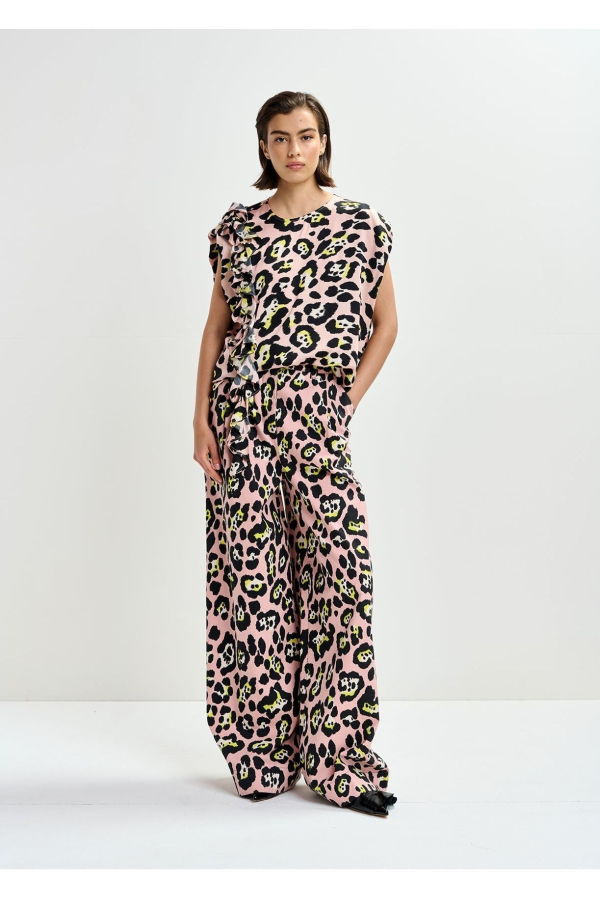 Essentiel Antwerp Jenesis Wide Leg Pants - Pink Pastel