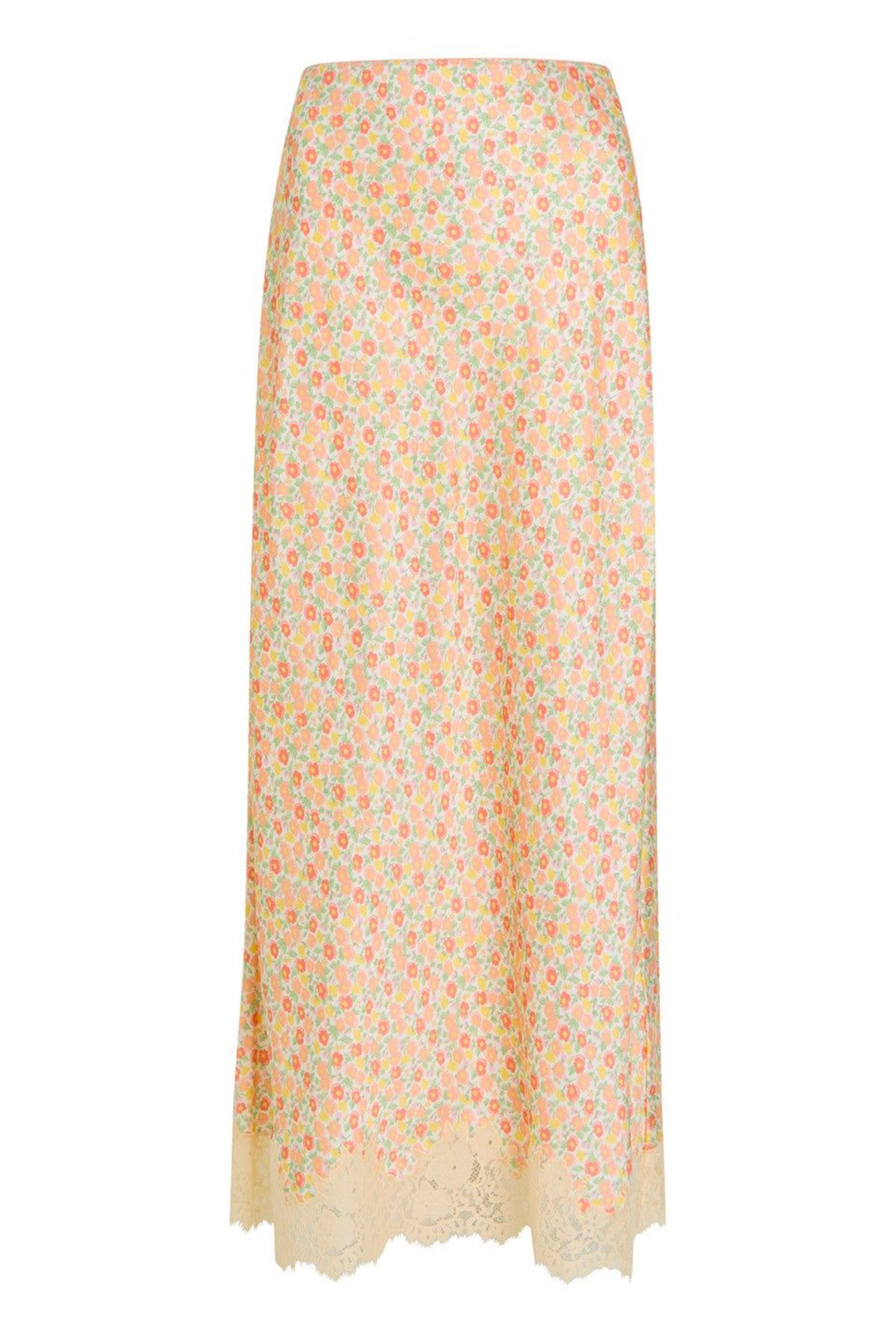 RIXO LONDON Matilde Skirt - Katie Floral Cream - Image 1 of 5