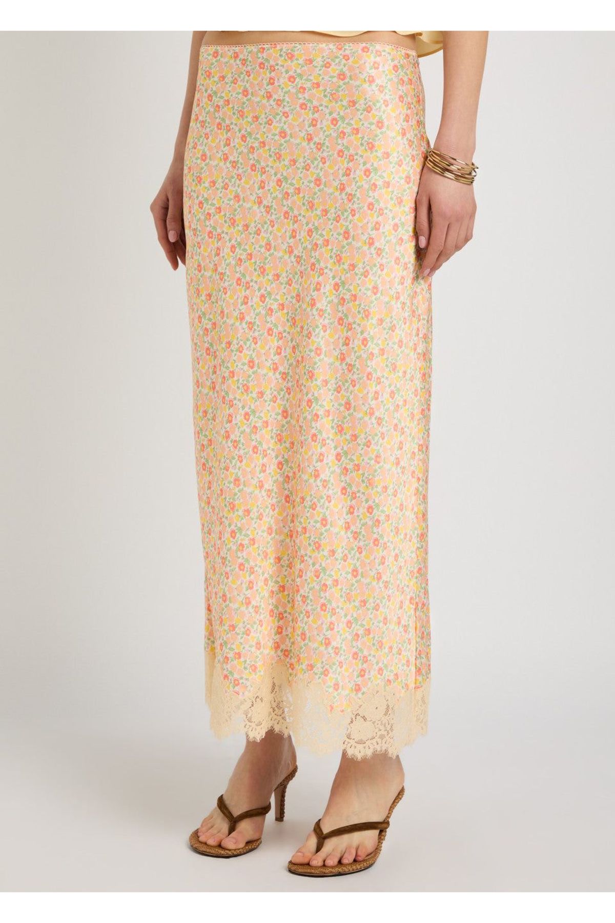 RIXO LONDON Matilde Skirt - Katie Floral Cream - Image 2 of 5