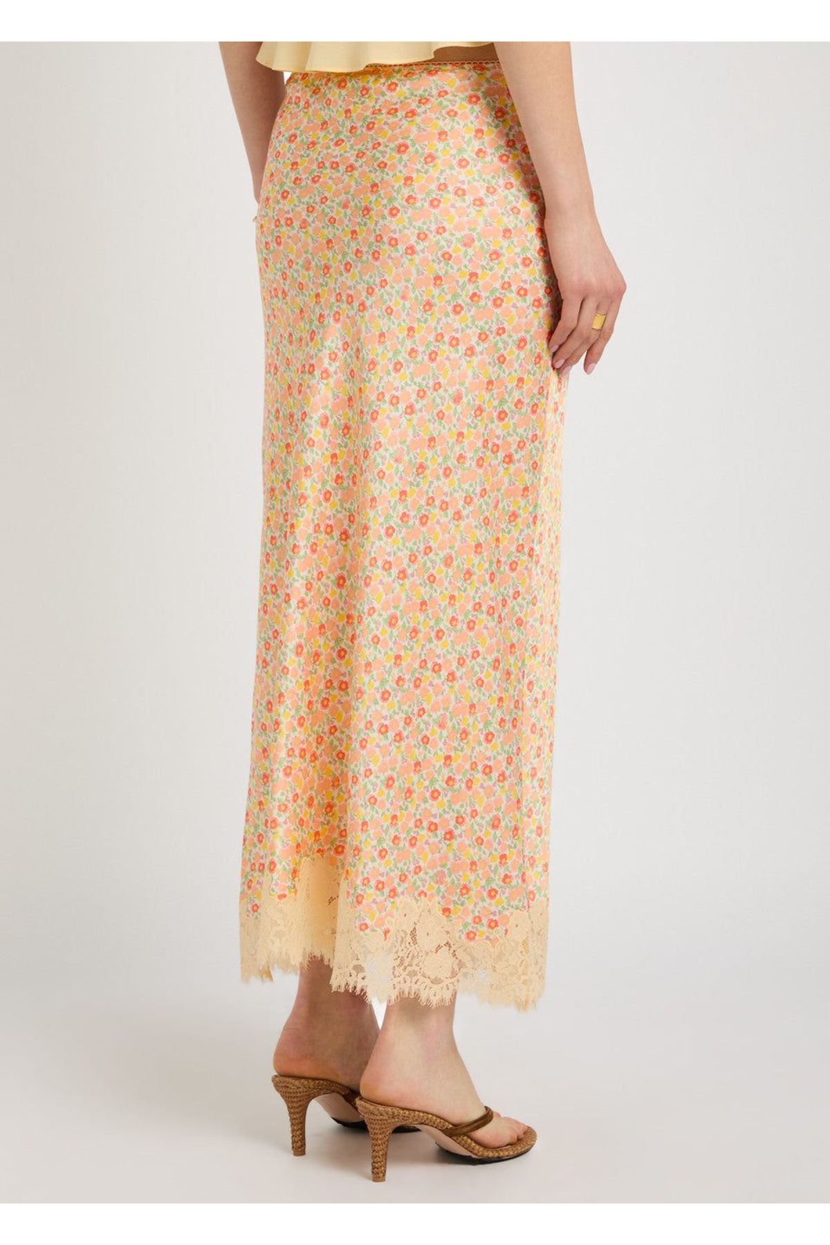 RIXO LONDON Matilde Skirt - Katie Floral Cream - Image 3 of 5