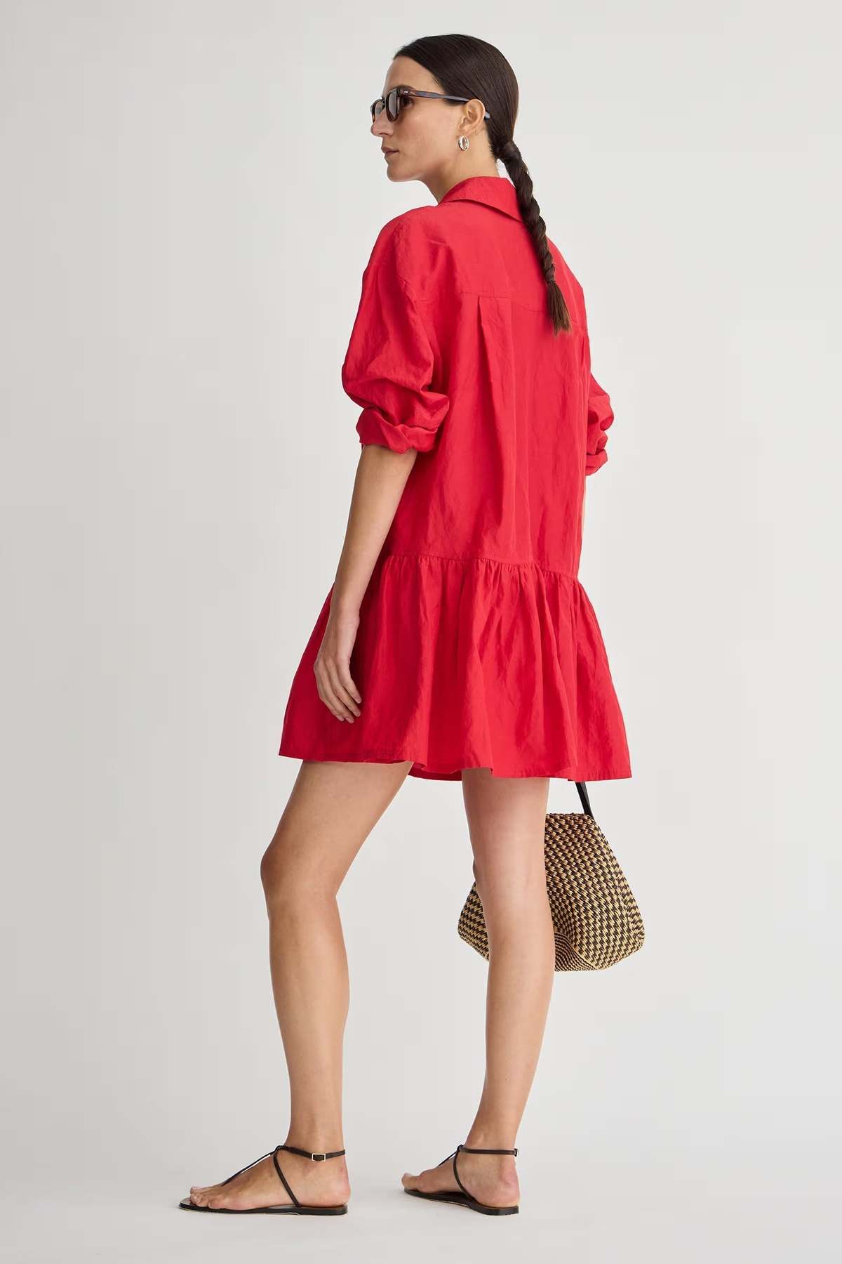 Apiece Apart Romana Mini Dress - Samba Red - Image 4 of 4